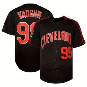 Cleveland Indians Rick Vaughn #99 Major League Movie Jersey Black Men's